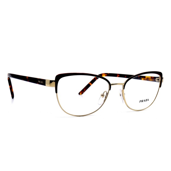 NEW PRADA PR 63XV 09B1O1 BORDEAUX/PALE GOLD AUTHENTIC EYEGLASSES FRAME - Picture 3 of 15